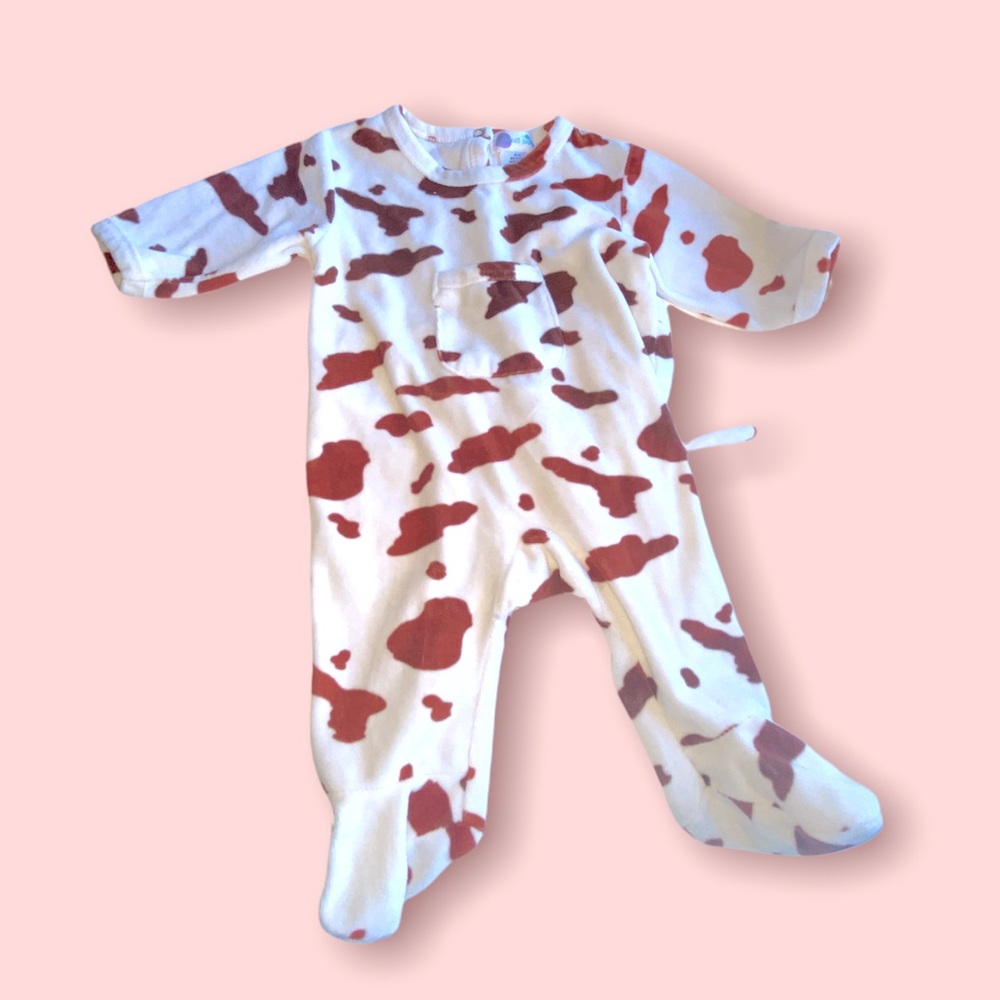Empress baby cow one piece costume with tail 9-12m
